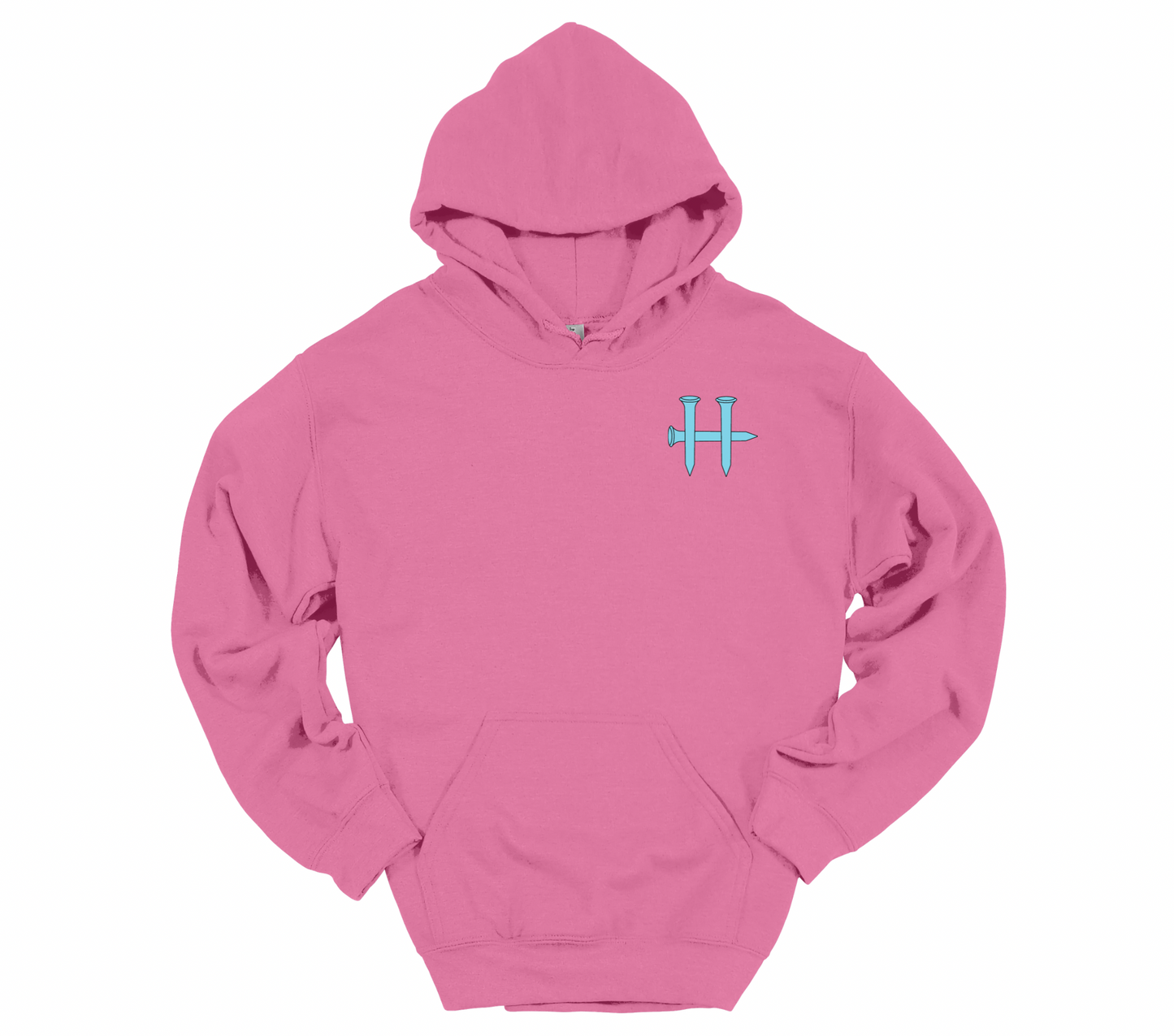 Baby Blue Cross Flag - Pink Hoodie