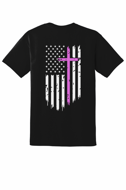Pink Cross & H with White Flag