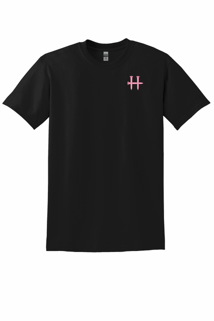 Pink Cross & H with White Flag
