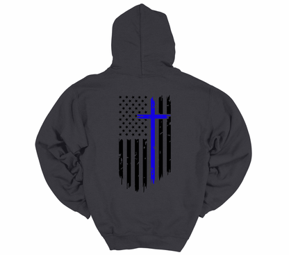 Faith Over Flag - White Flag & Dark Blue Cross