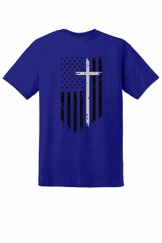 Faith Over Flag White Cross