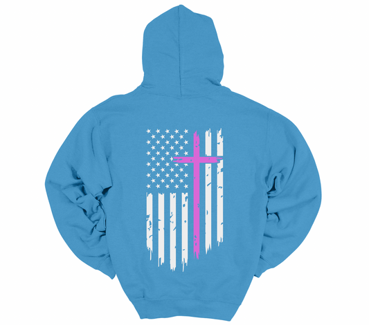 Pink Cross & H with White Flag