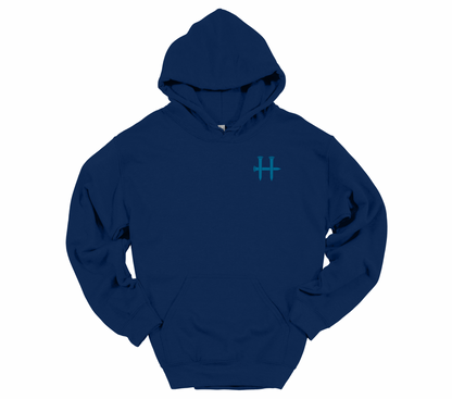 Men’s Faith & Freedom Hoodie – Blue Flag Cross Design | Police Collection
