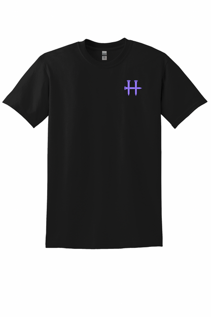 Faith Over Fear American Flag Cross Tee – Purple Cross