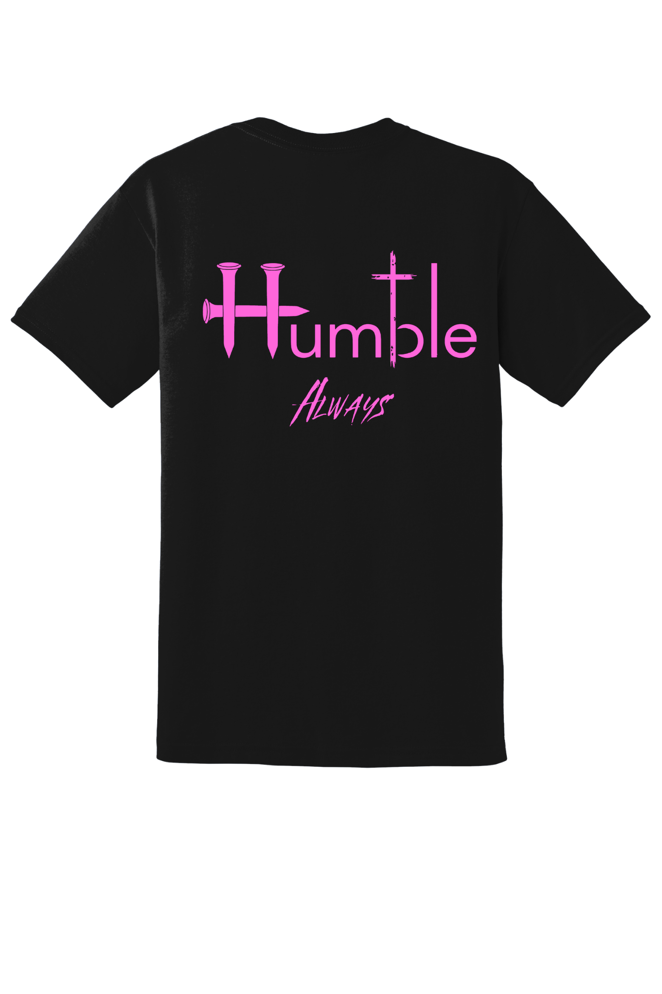 Nail Cross "H" Humble Always Signature Black & Pink