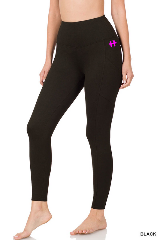 H HIP LEGGINS BLK/PINK